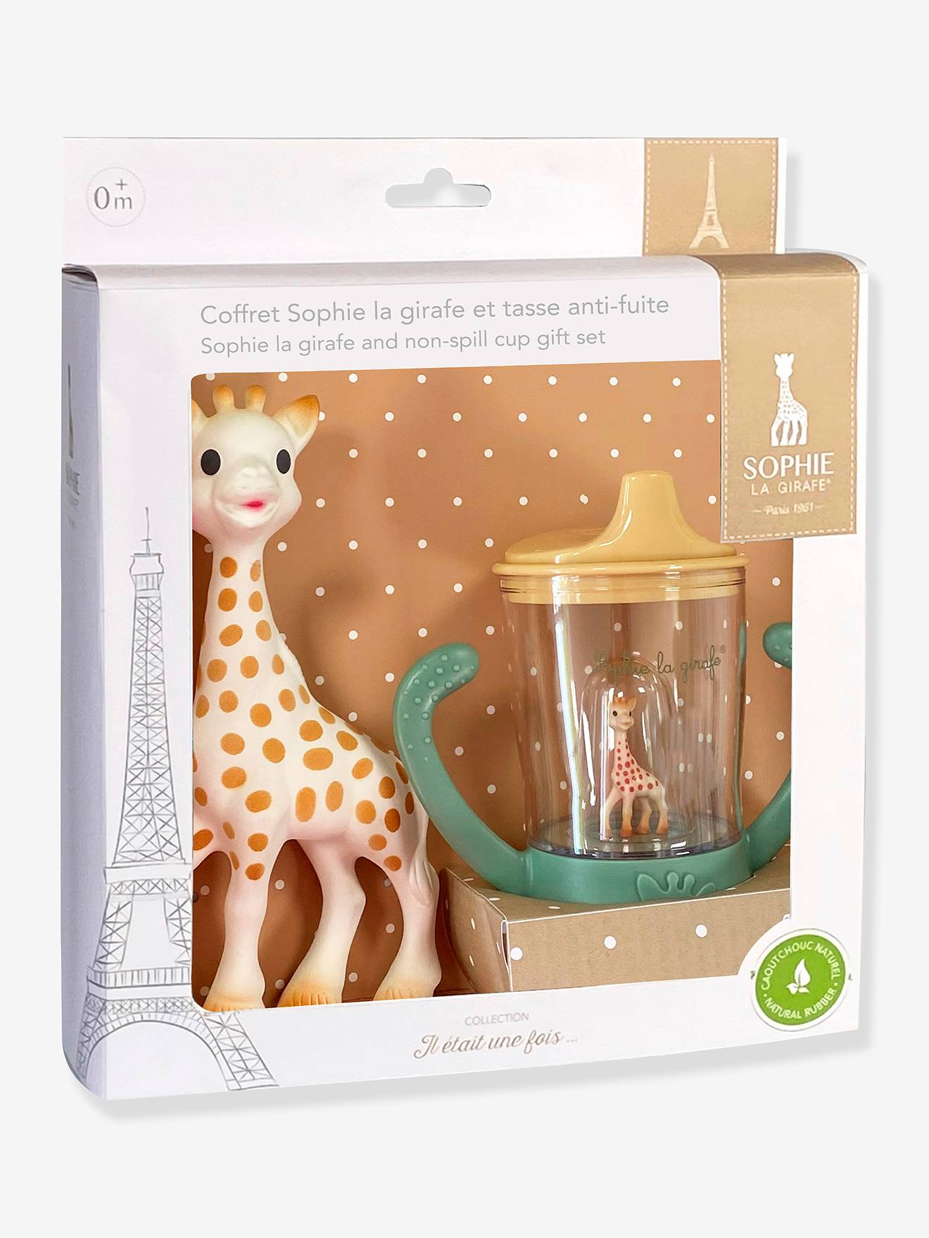 Coffret tasse anti fuite + hochet Sophie la girafe - VULLI multicolore