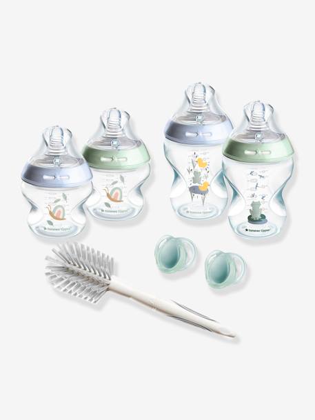 Tommee Tippee - Kit de Démarrage Nouveau-nés Natural Start, Biberons anti-colique 150 ml et 260 ml avec tétine à débit lent bleu