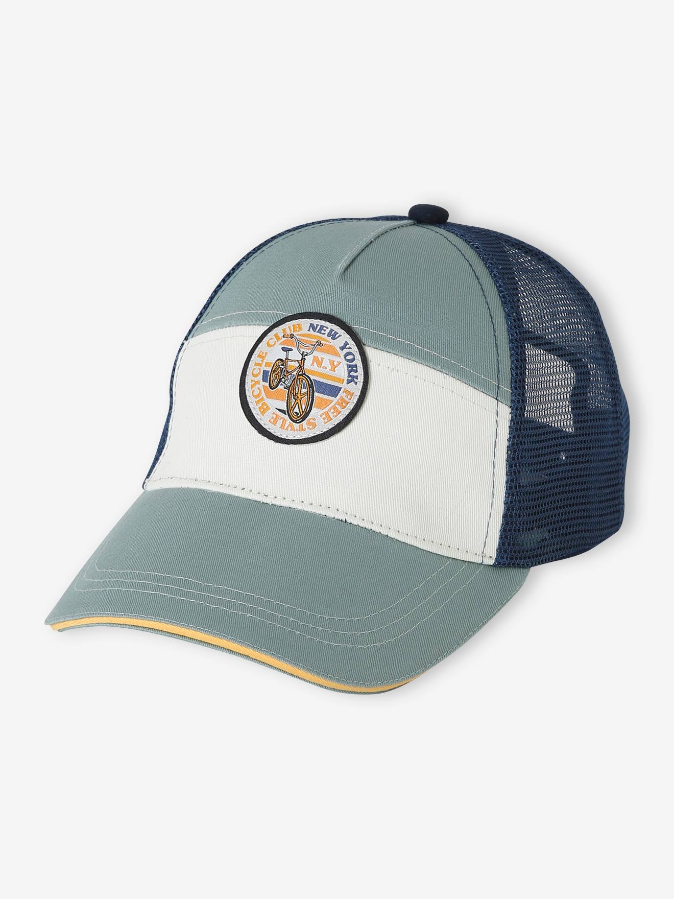 Casquette « New York cycle » garçon menthe/écru