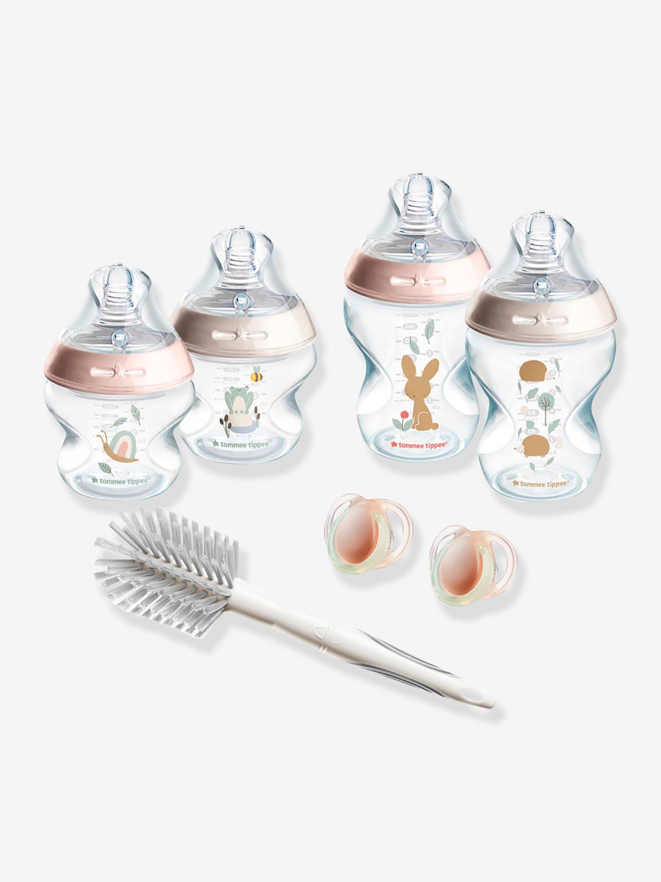 Kit de Démarrage Nouveau-nés Natural Start, Biberons anti-colique 150 ml et 260 ml avec tétine à débit lent blush