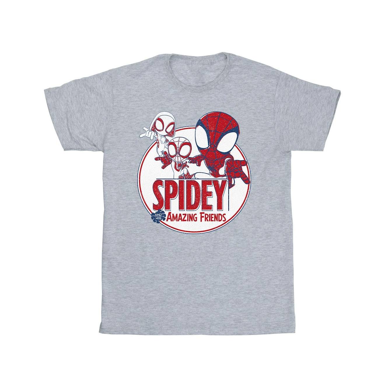 T-shirt Spidey And His Amazing Friends Coton Gris Chiné