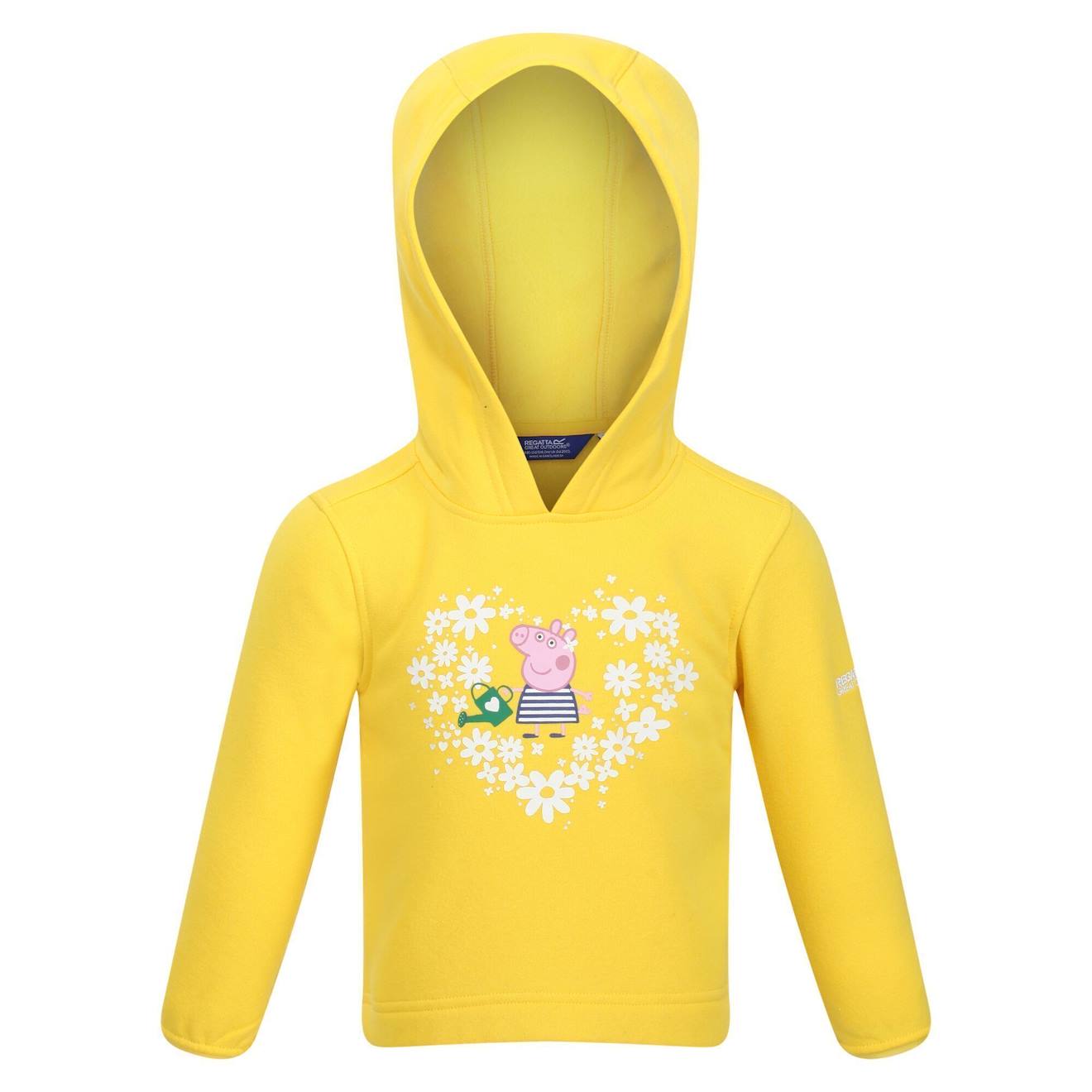 Sweat À Capuche Polyester Peppa Pig Jaune Vif