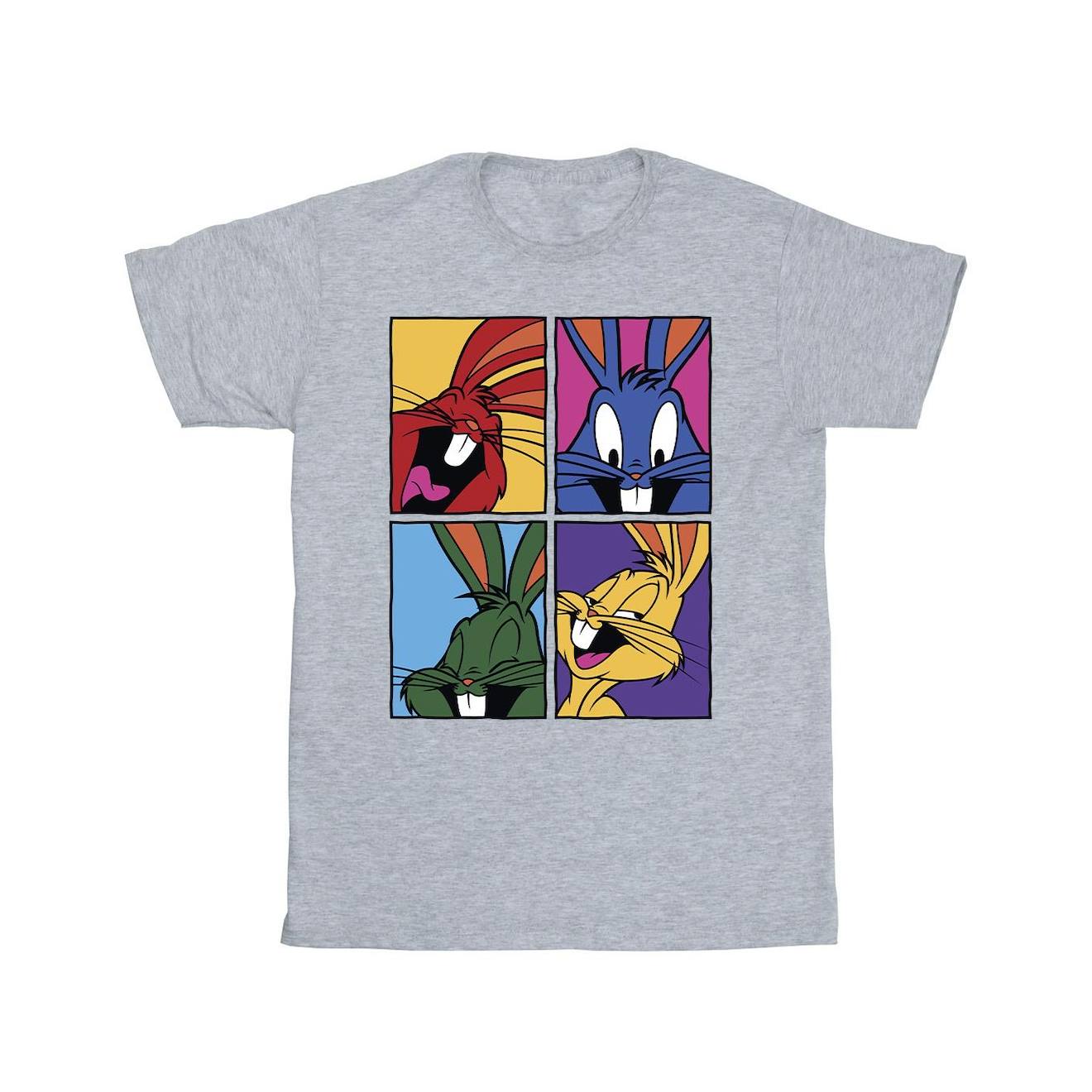 T-shirt Coton Looney Tunes Gris Chiné
