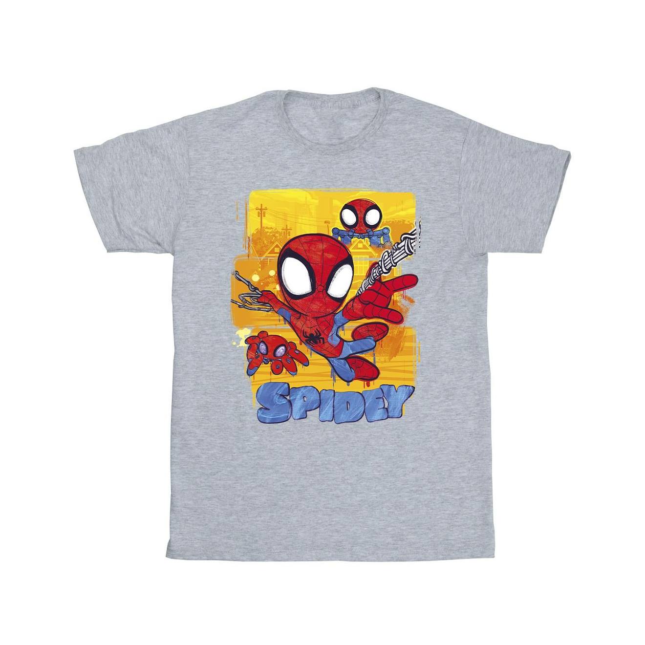 T-shirt Coton Spidey And His Amazing Friends Gris Chiné