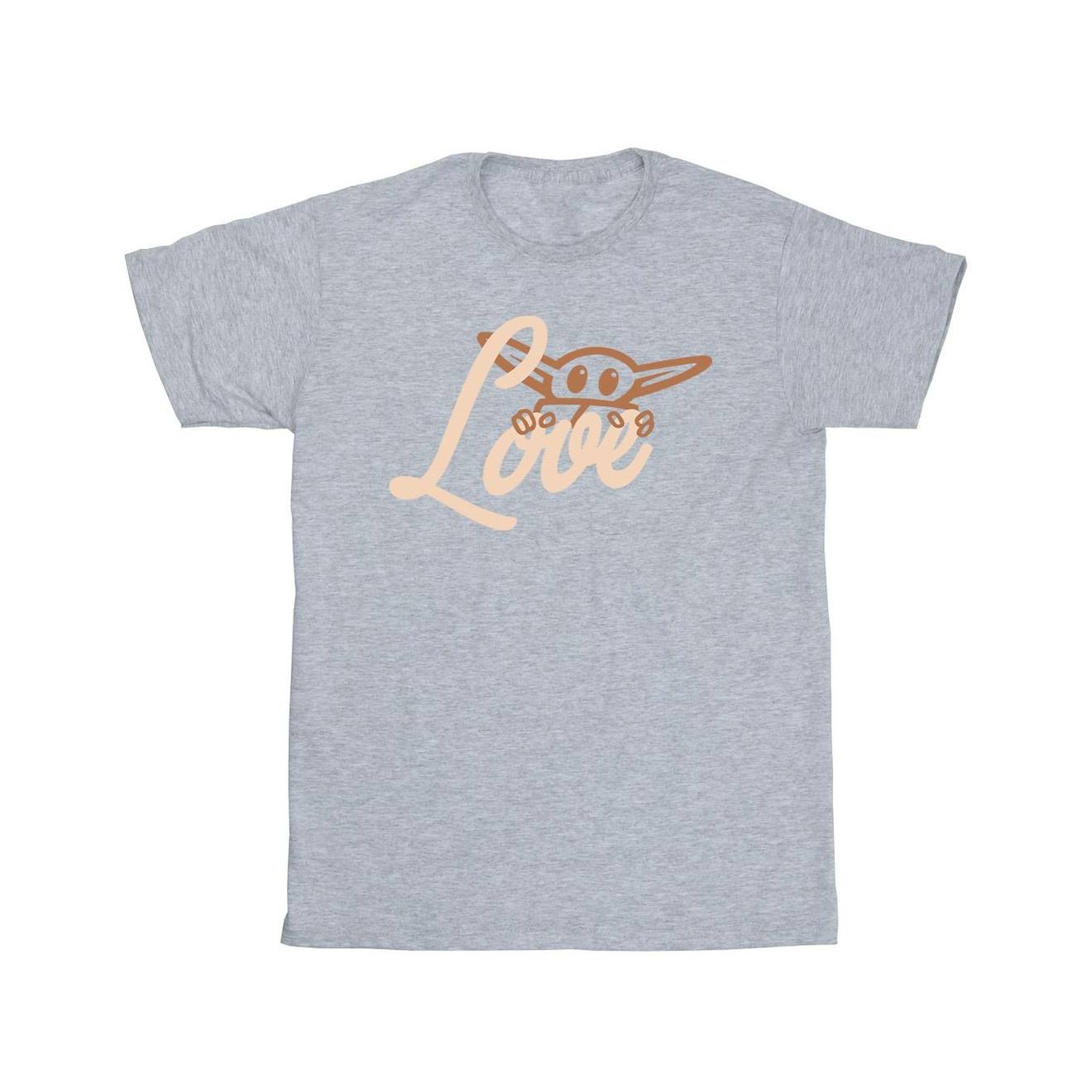 T-shirt Love Coton Star Wars Gris Chiné