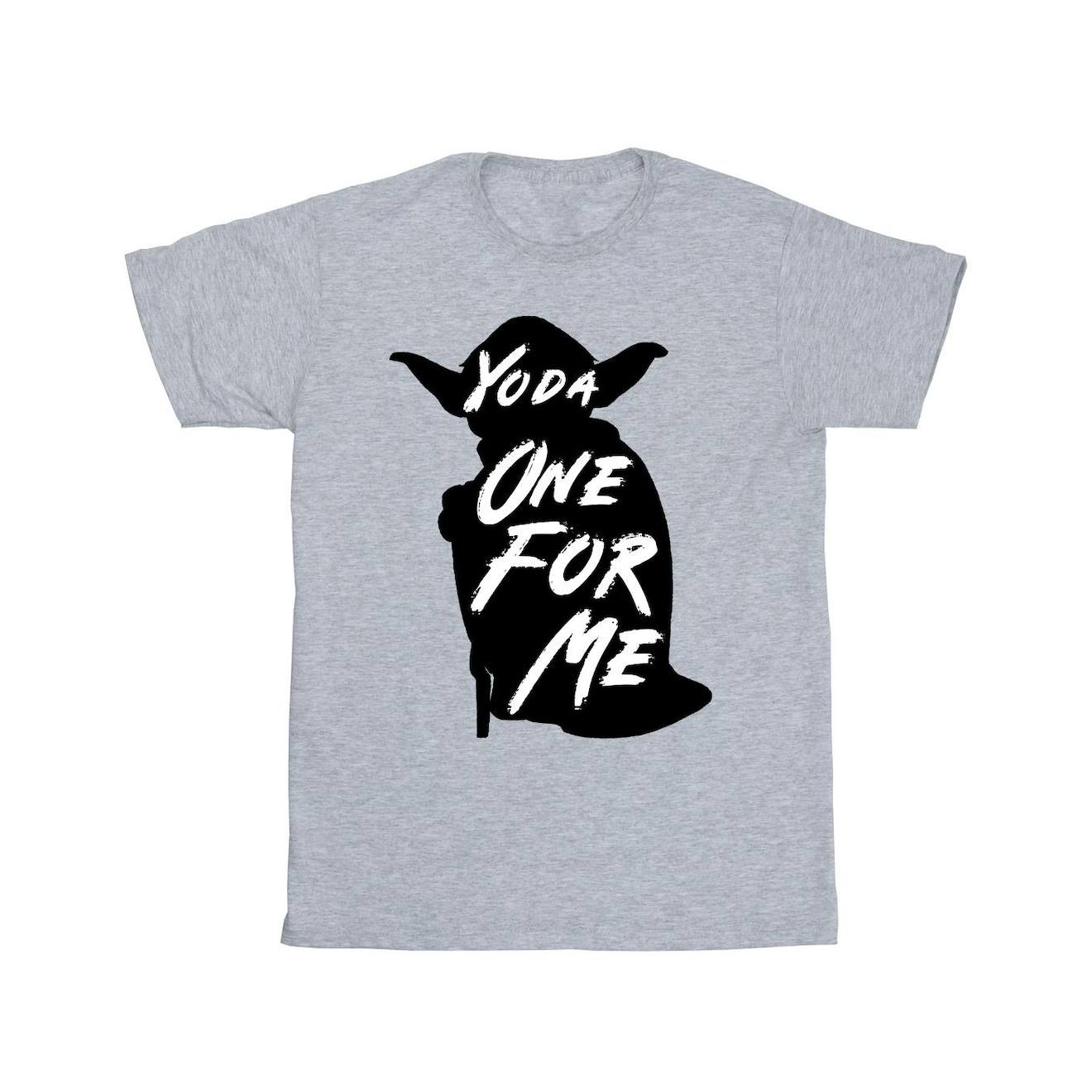 T-shirt One For Me Coton Star Wars Gris Chiné