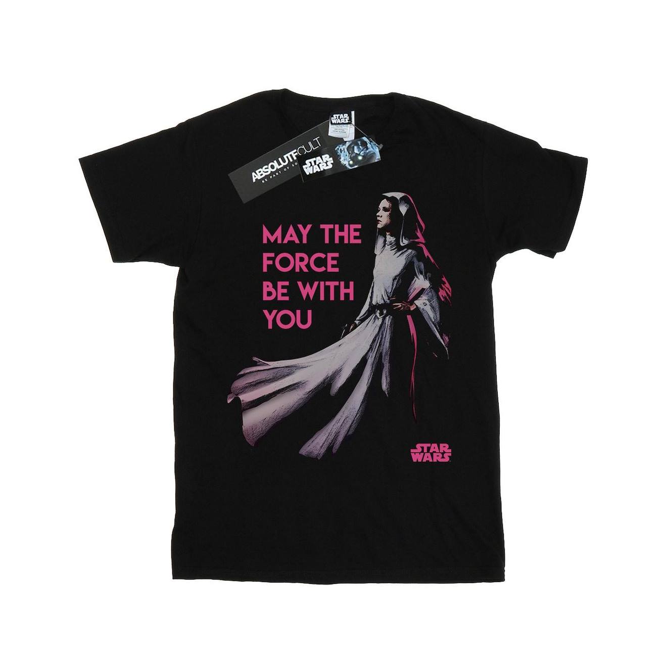 T-shirt En Coton Peigné De Qualité Supérieure Star Wars Force Noir