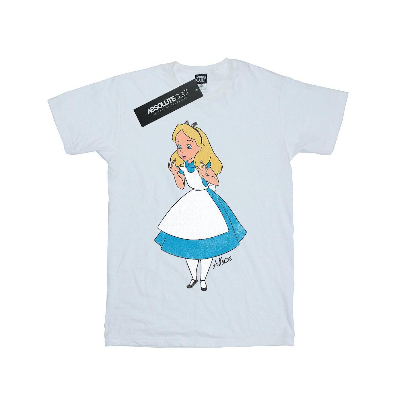 T-shirt Alice In Wonderland Coton Disney Blanc