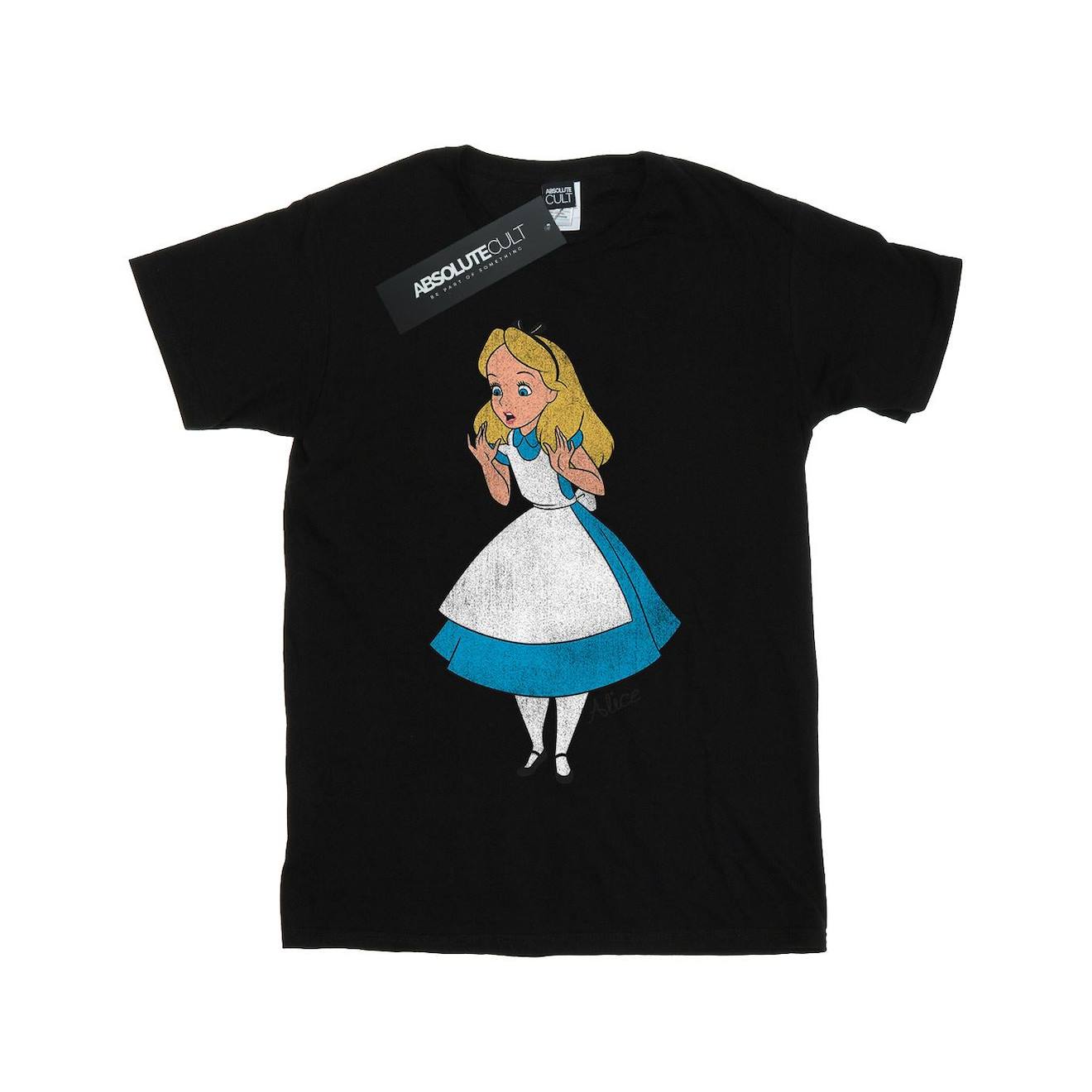 T-shirt Alice In Wonderland Coton Disney Noir