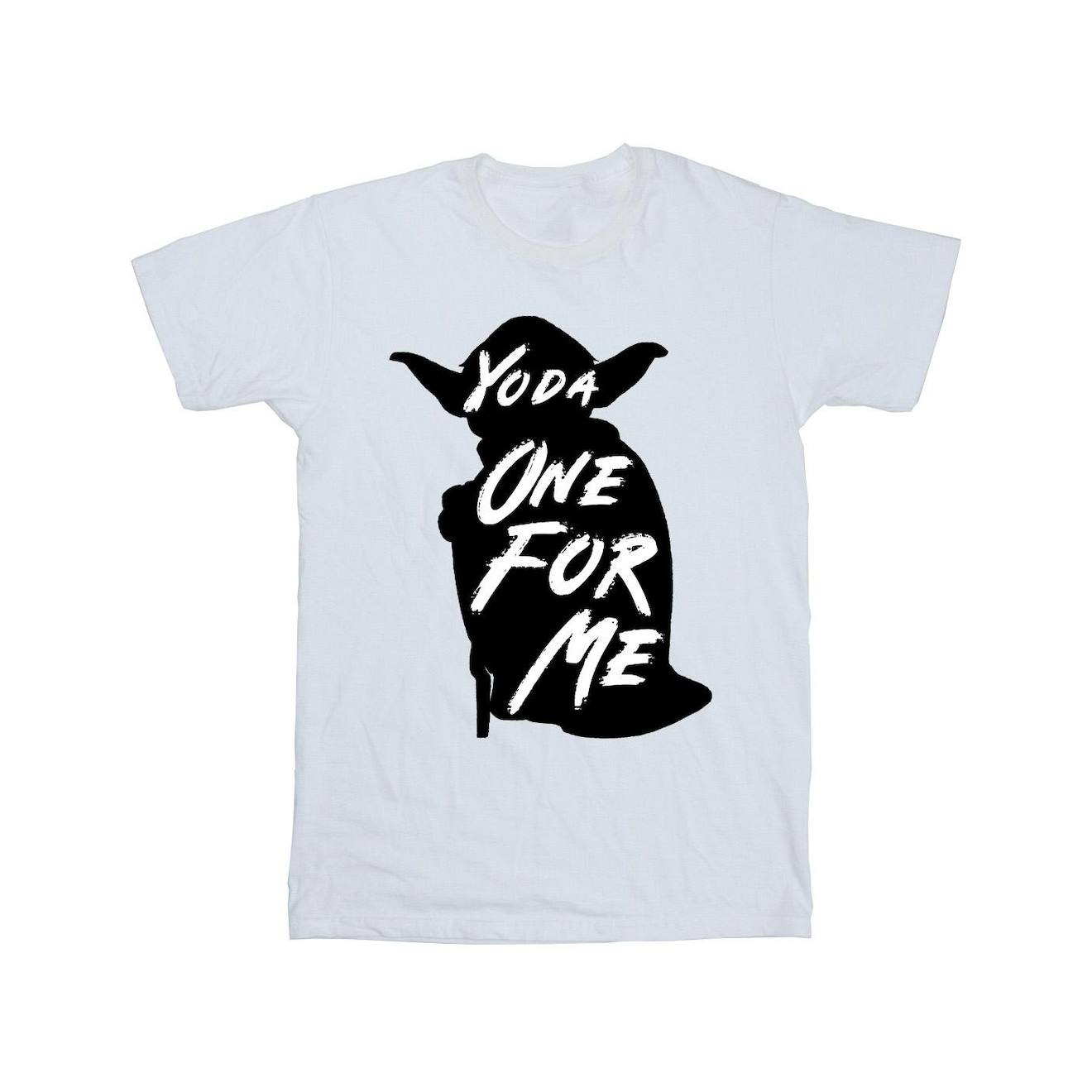 T-shirt One For Me Coton Star Wars Blanc