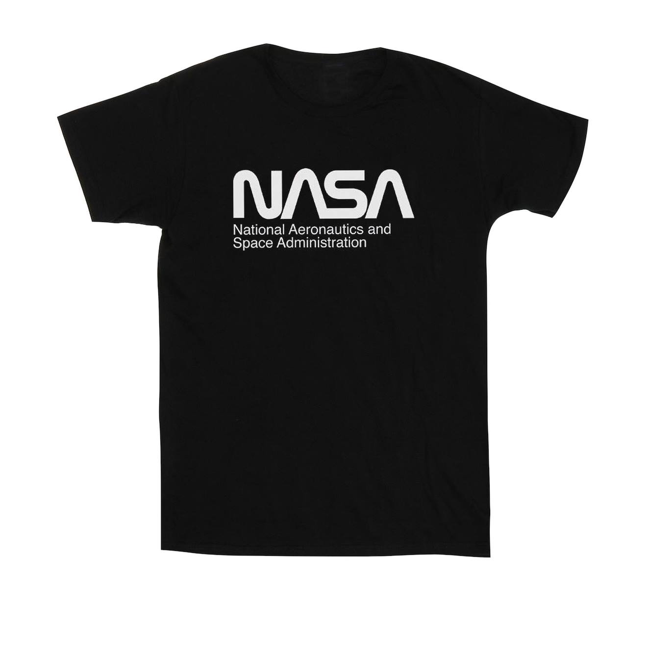 T-shirt Coton Nasa Aeronautics And Space Noir