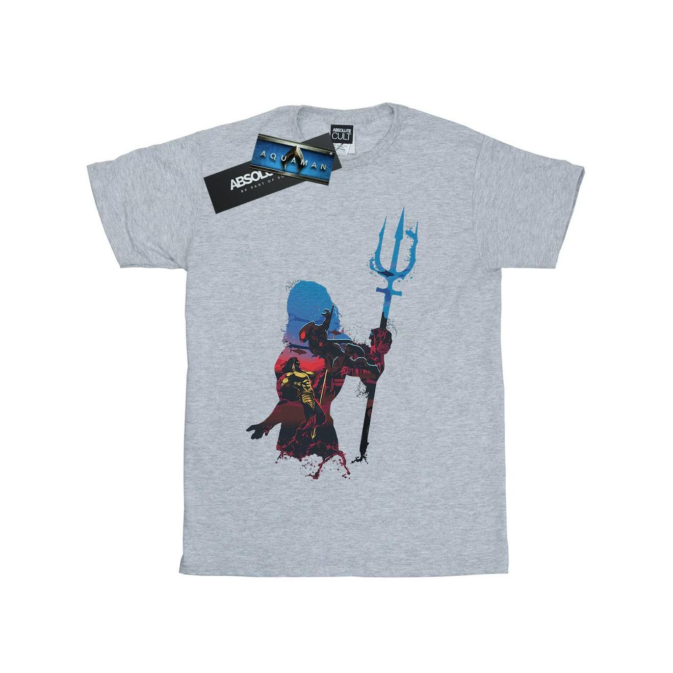 T-shirt Coton Dc Comics Gris Chiné