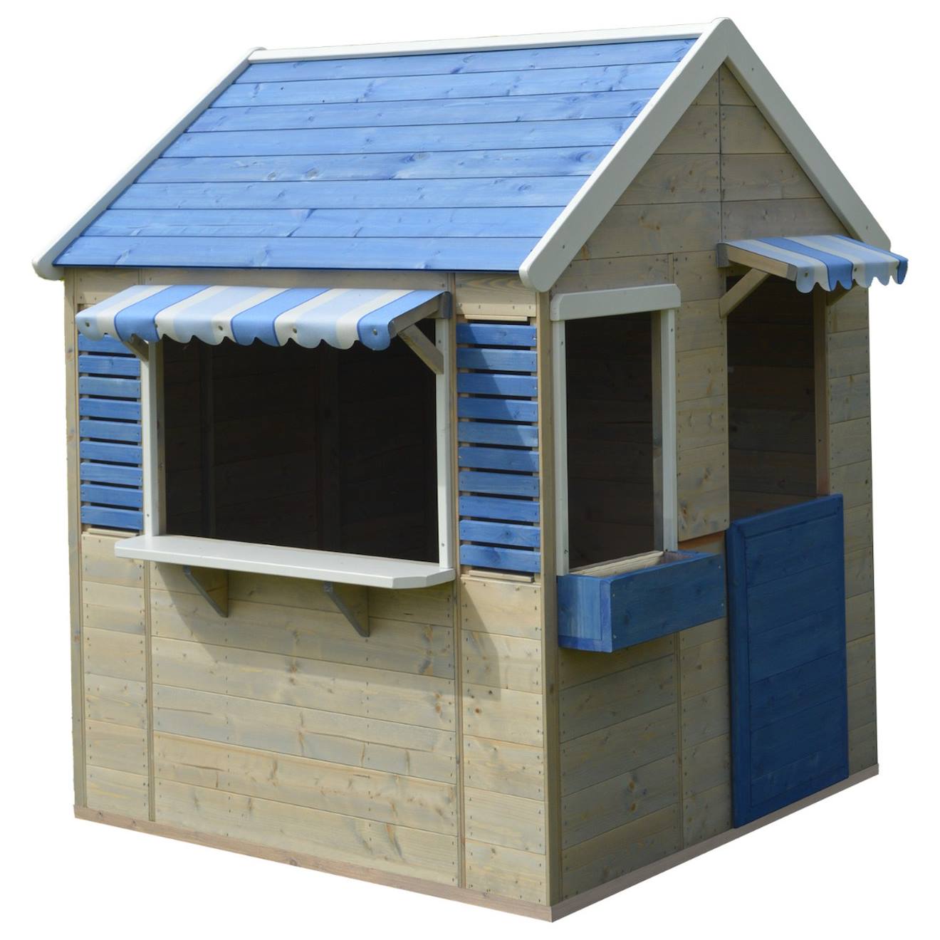Maison De Jardin Enfant Extérieur - Cabane En Bois Avec Plancher - Toit Étanche Multi-couleurs