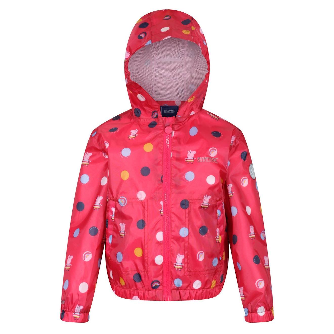Veste Imperméable Polyester Peppa Pig Muddy Puddle Rouge Vif
