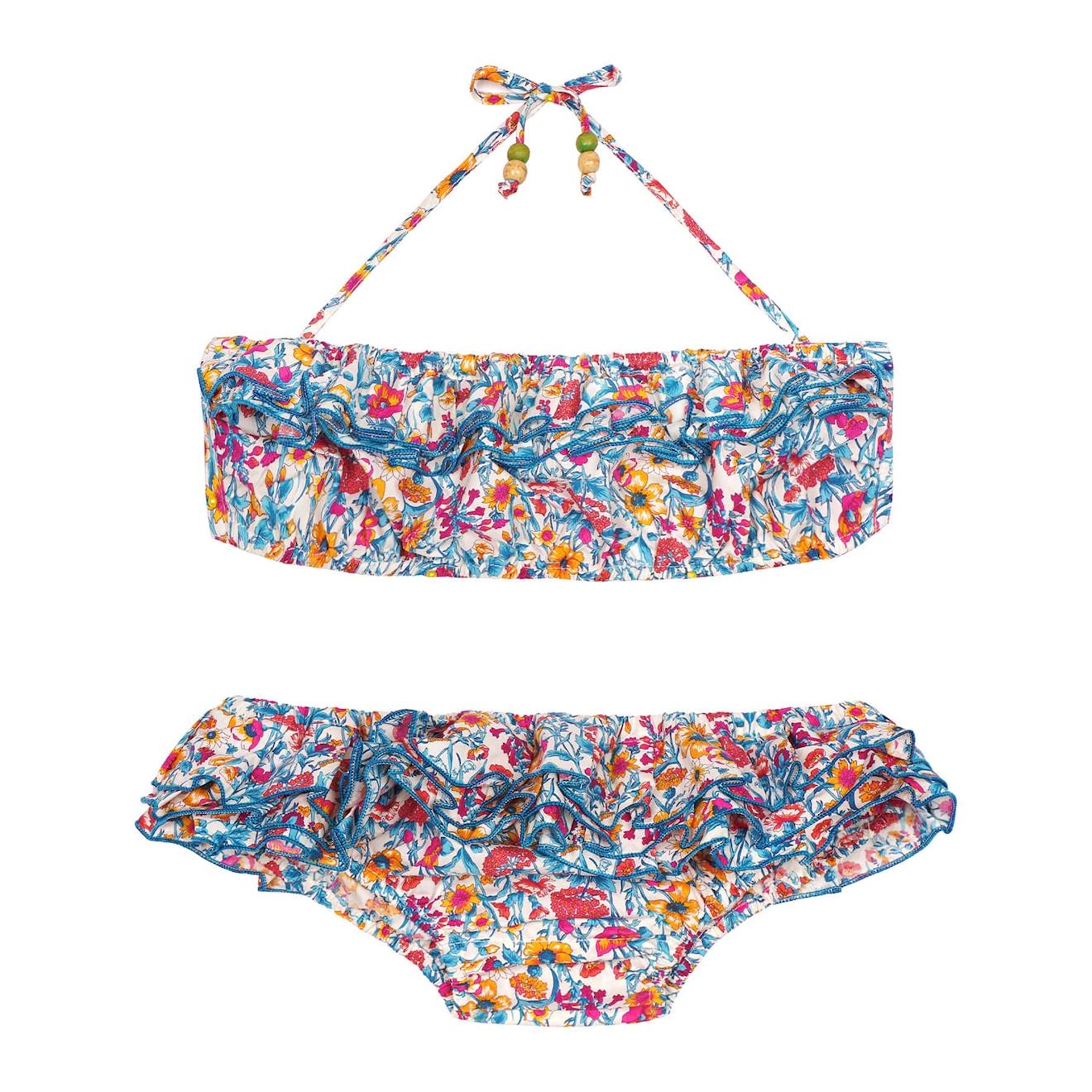 Maillot De Bain 2 Pièces Fleuri Liberty Swan Bleu Liberty