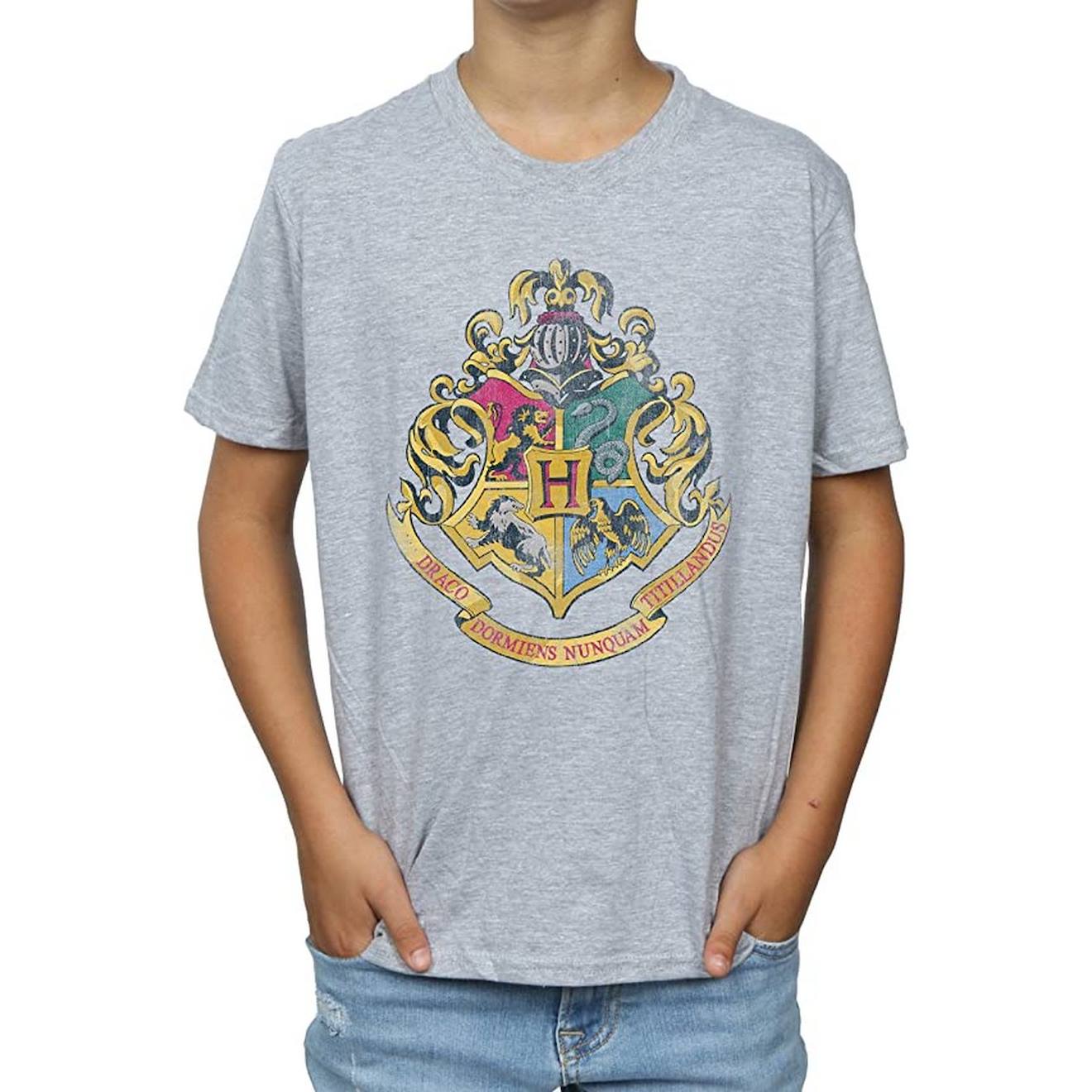 T-shirt Coton Harry Potter Gris Chiné
