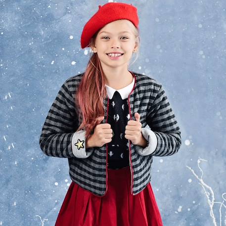 Fille-Manteau, veste-Veste matelassée   laine carreaux vichy   eloïse