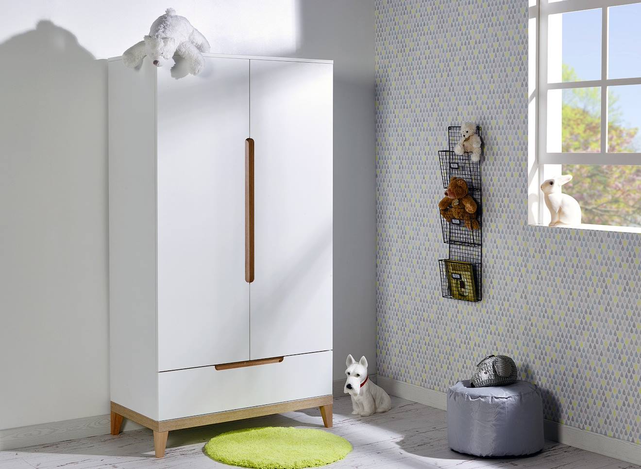 Armoire Enfant Evidence Blanc & Hêtre