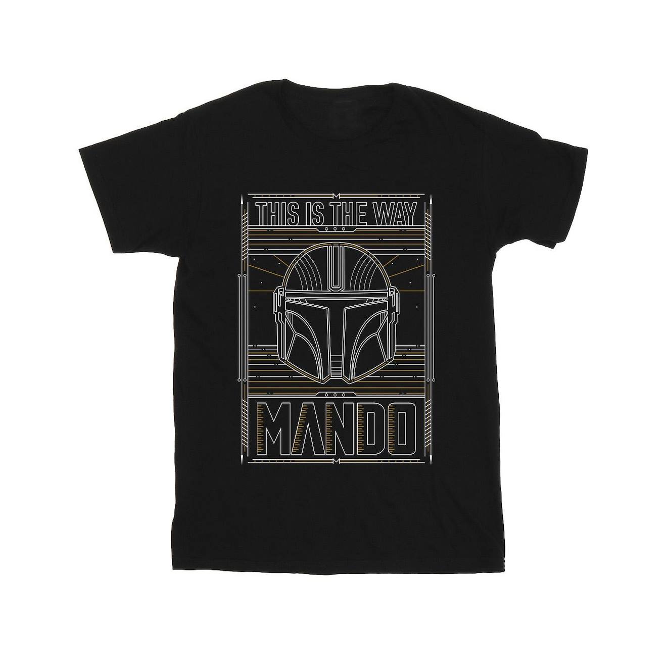 T-shirt The Mandalorian The Way Coton Star Wars Noir