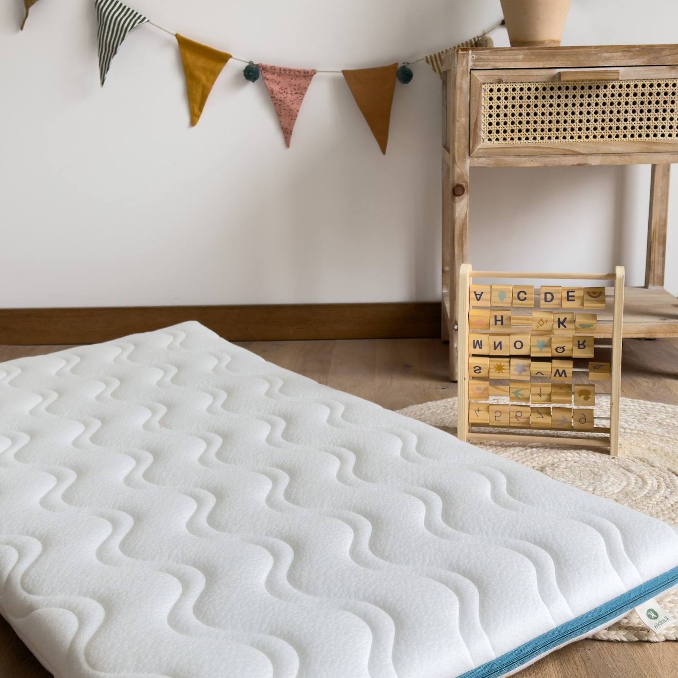 Matelas De Voyage Cocolegend® Roulé 60x120 Cm Blanc