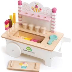 Jouet-Jeux d'imitation-Cuisines et dinette-Chariot crème glacée en bois