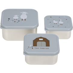 Puériculture-Lot de 3 boites gigognes en inox garden explorer