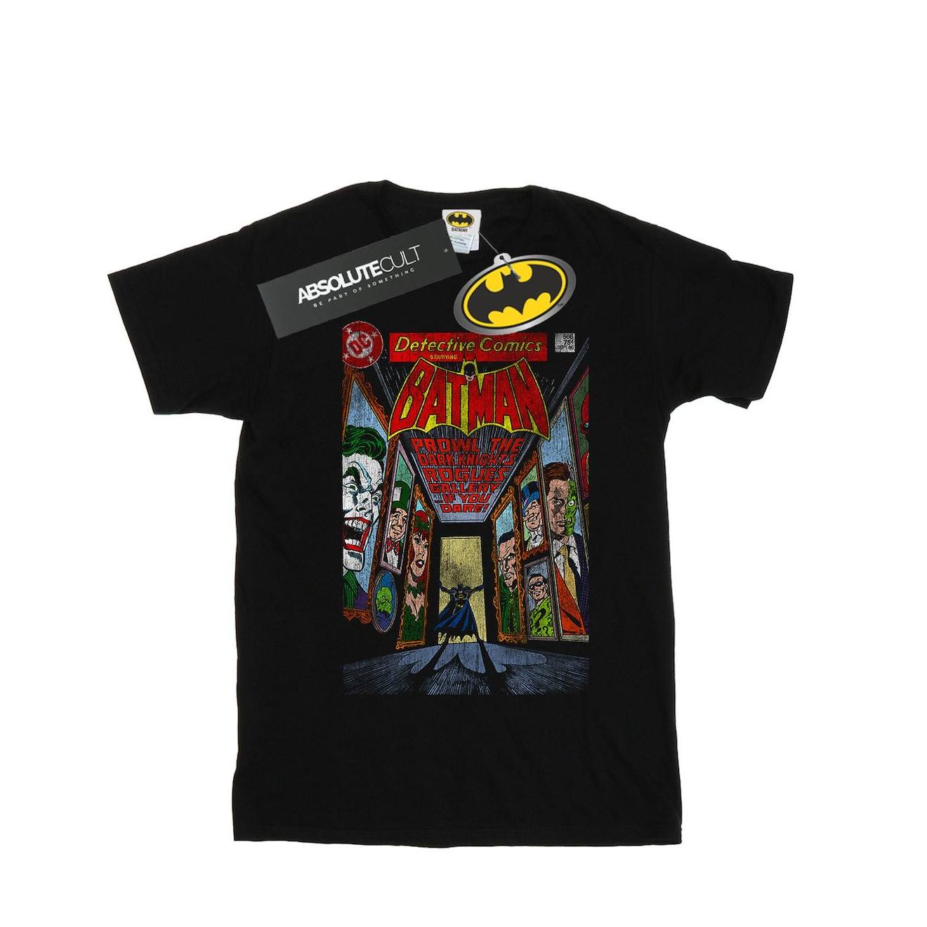 T-shirt Rogues Gallery En Coton Peigné De Qualité Supérieure Dc Comics Noir