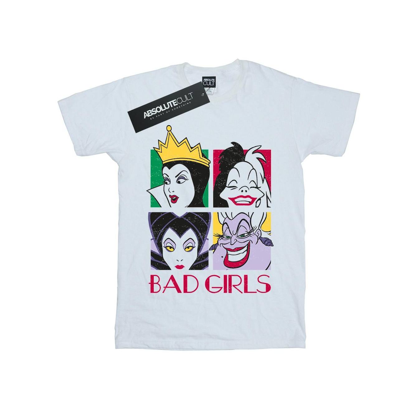 T-shirt Coton Disney Bad Girls Blanc