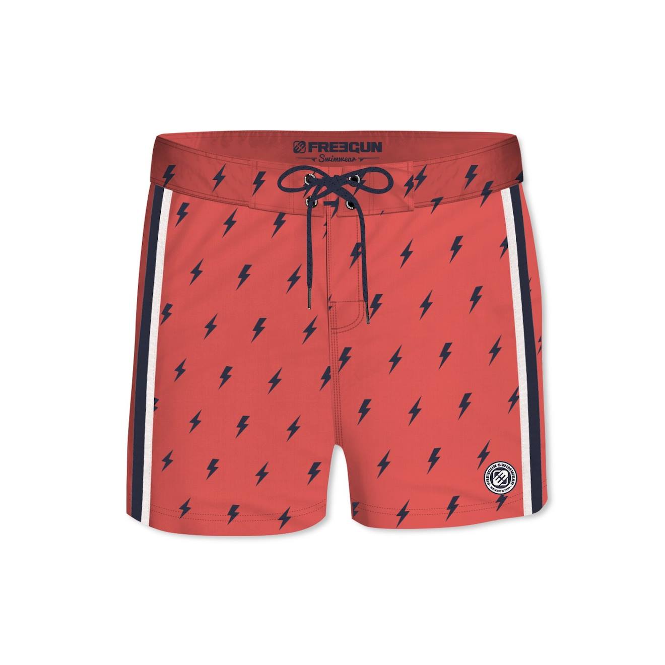 Boardshort Soft Touch Ceinture Plate Flash Rouge