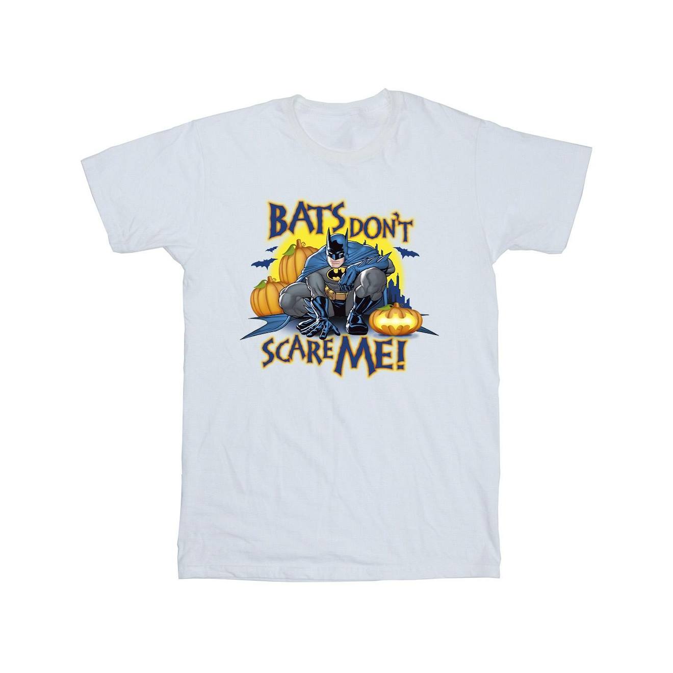 T-shirt Bats Don't Scare Me Coton Dc Comics Blanc