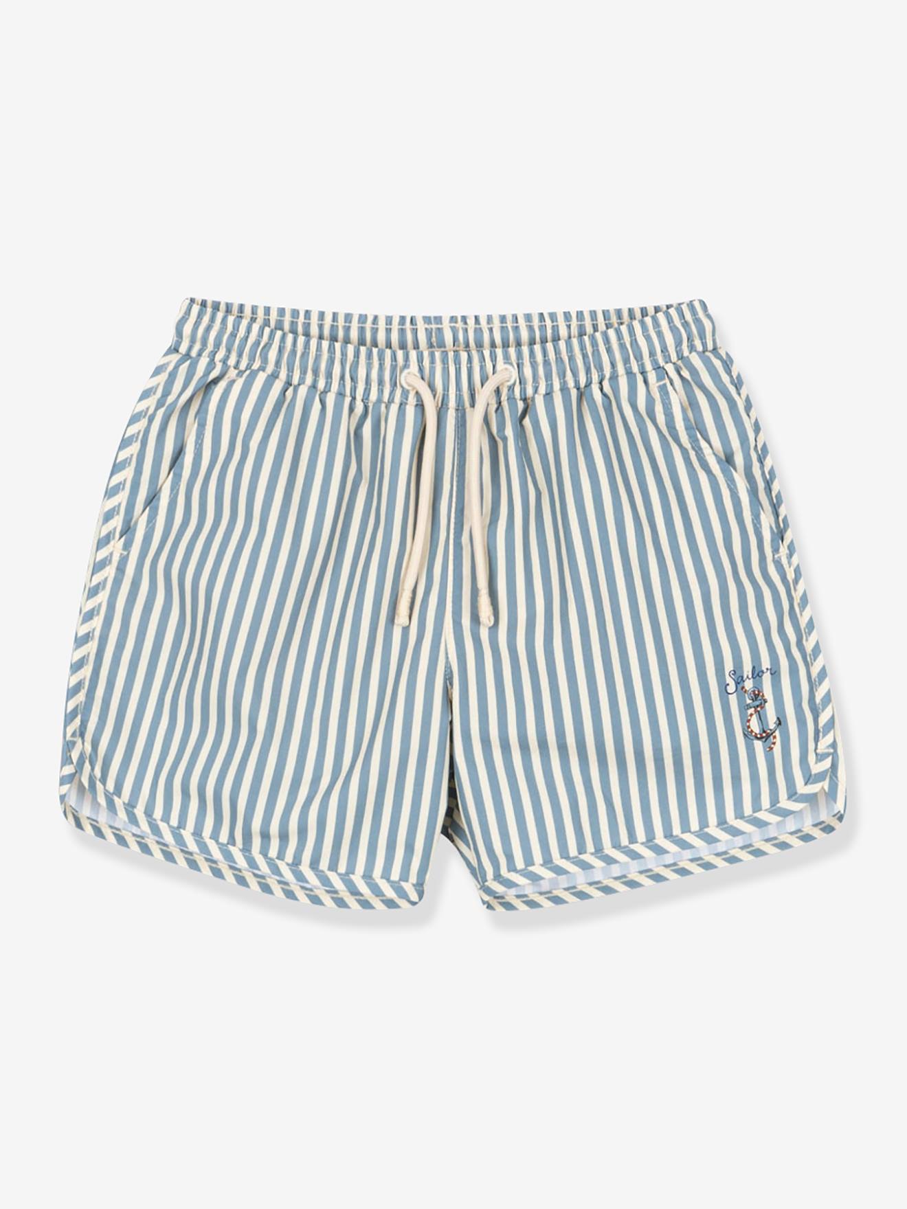 Short de bain rayé rayé bleu