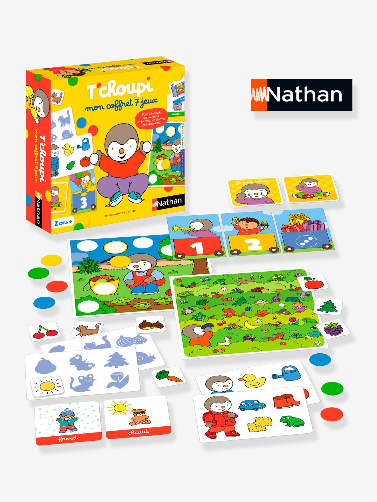 Coffret 7 jeux tchoupi NATHAN multicolore