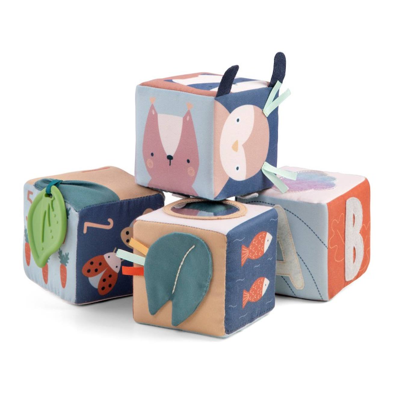 Blocs Souples Pour Bébé Woodland (4pcs) Multicolore