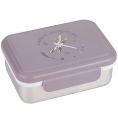 Puériculture-Repas-Boîte à goûter-lunch box inox little gang arc-en-ciel