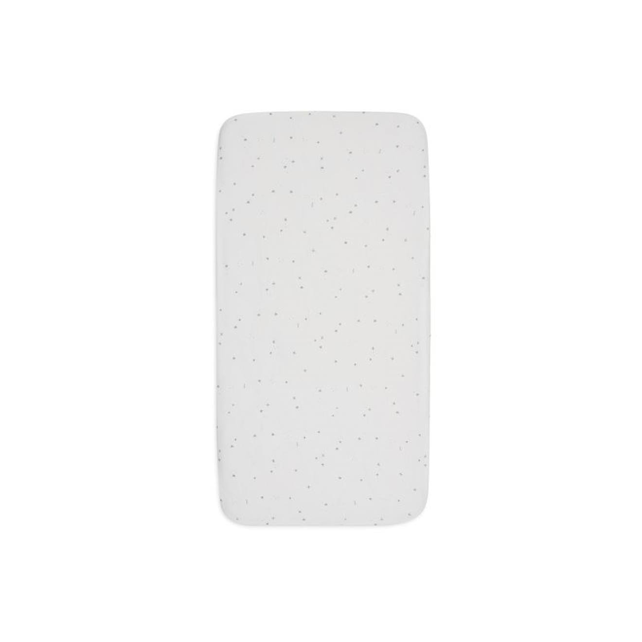 Drap Housse Jersey En Coton Blanc À Pois