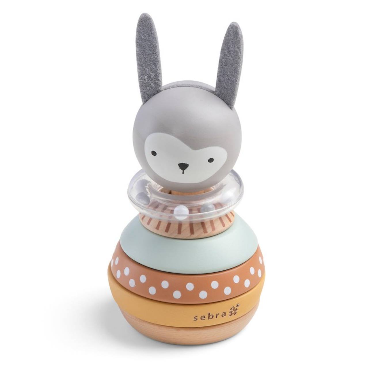 Jeu À Empiler En Bois Lapin Multicolore