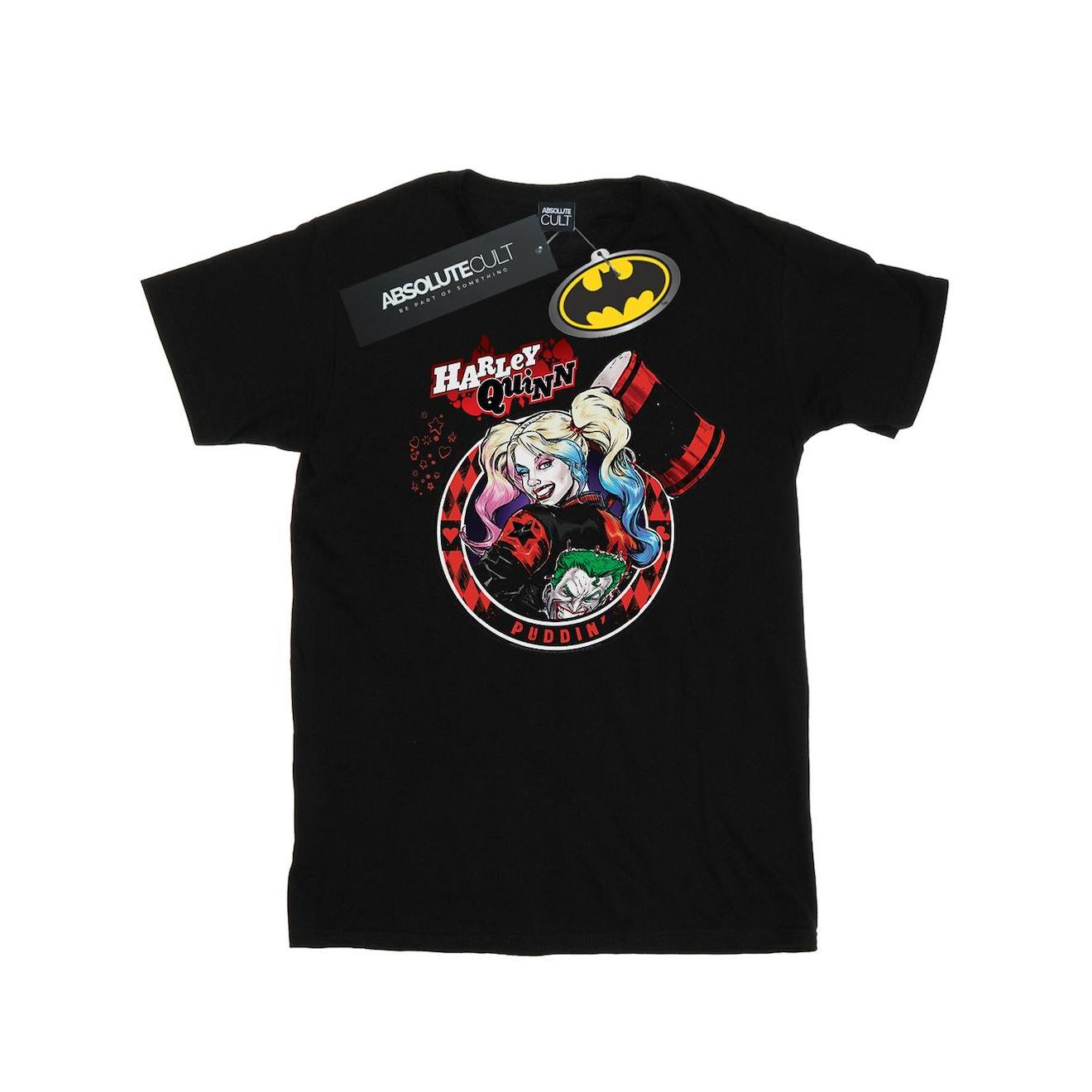 T-shirt En Coton Peigné De Qualité Supérieure Dc Comics Noir