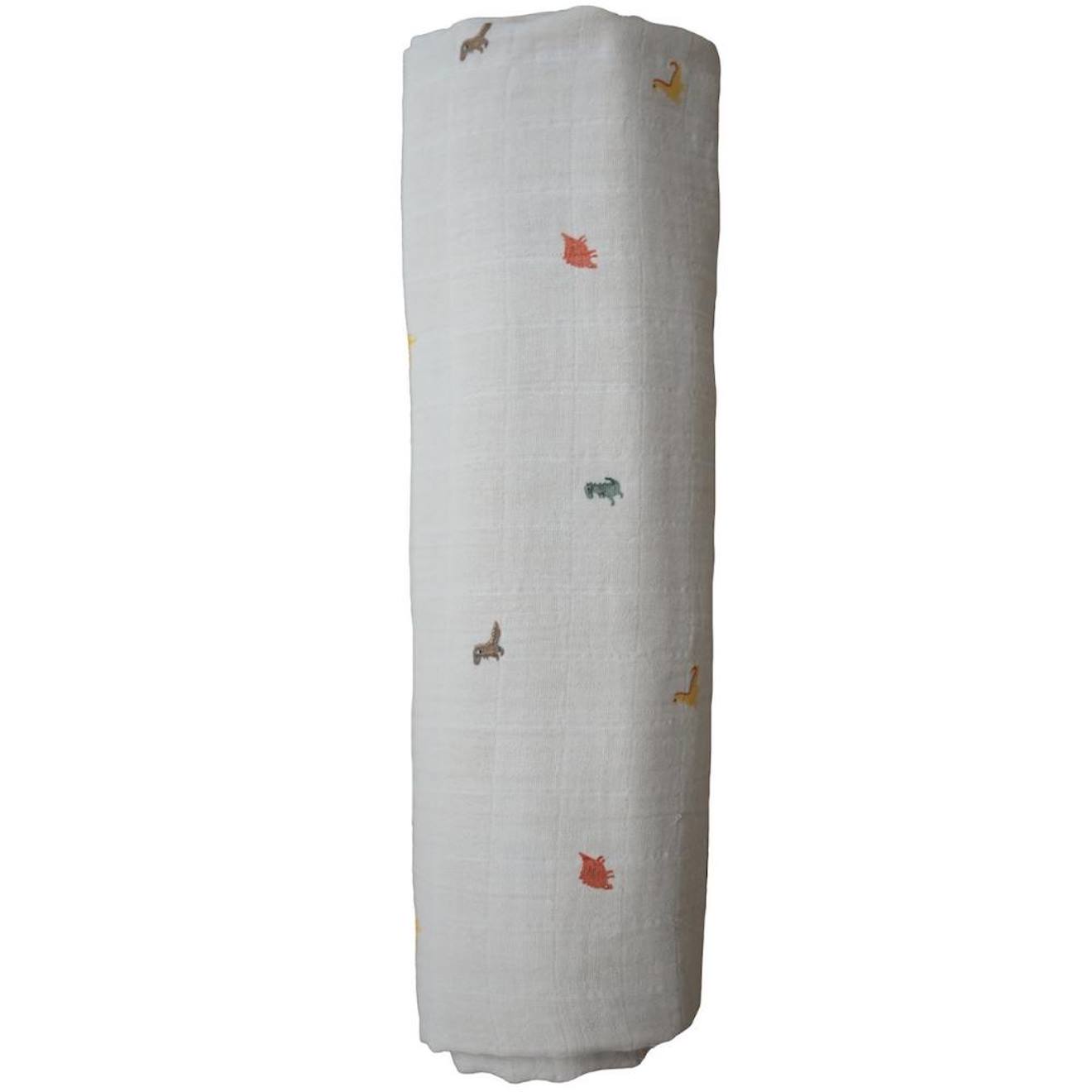 Maxi Lange En Coton Bio Ecru, Jaune, Rouge (Mushie) - Image 1