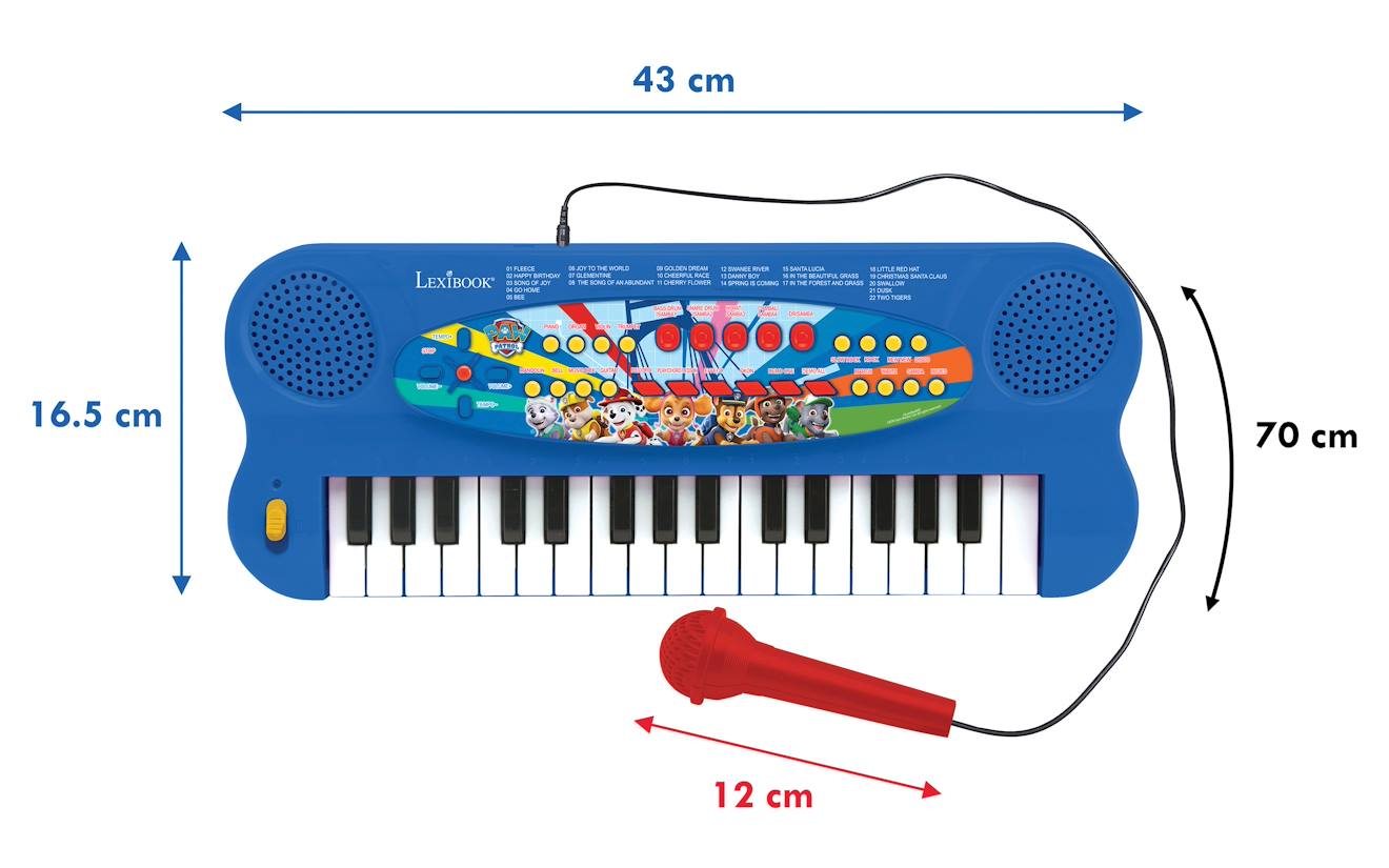 Lexibook - Clavier Électronique Musical Avec Micro Pat Patrouille Bleu