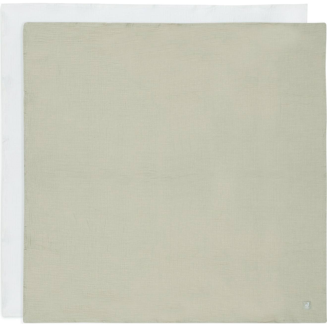 Lot De 2 Maxi-langes En Coton Vert, Écru