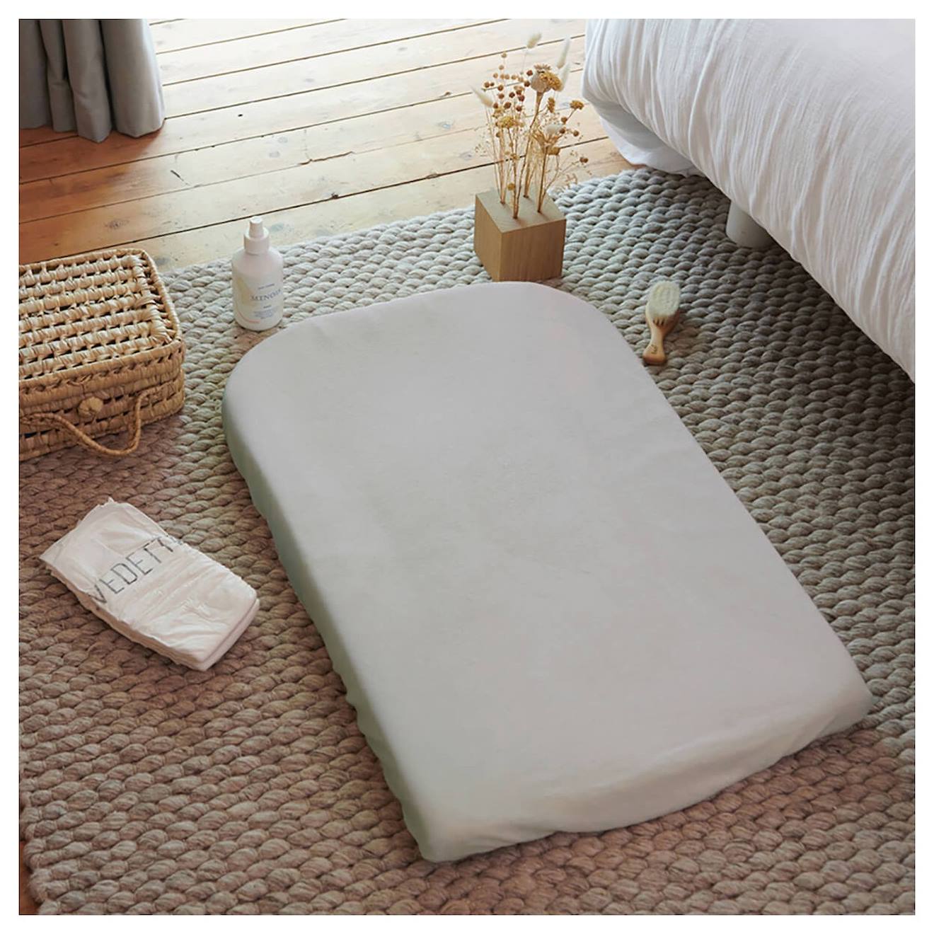 Lot De 2 Housses De Matelas À Langer Gris Clair (Tineo) - Image 1
