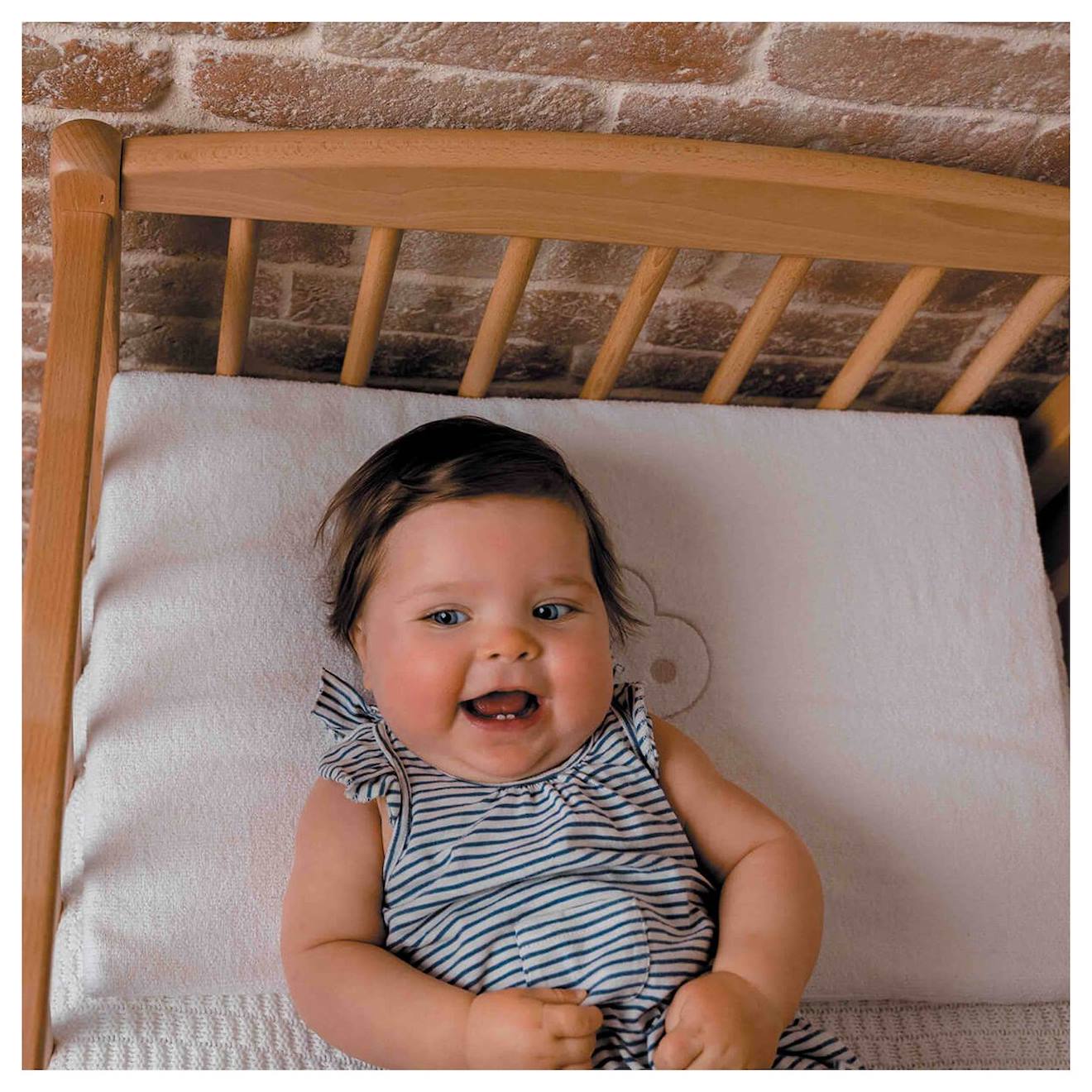 Plan Incliné 10° Cloudy Pour Lit 60x120 Cm Blanc (Tineo) - Image 1