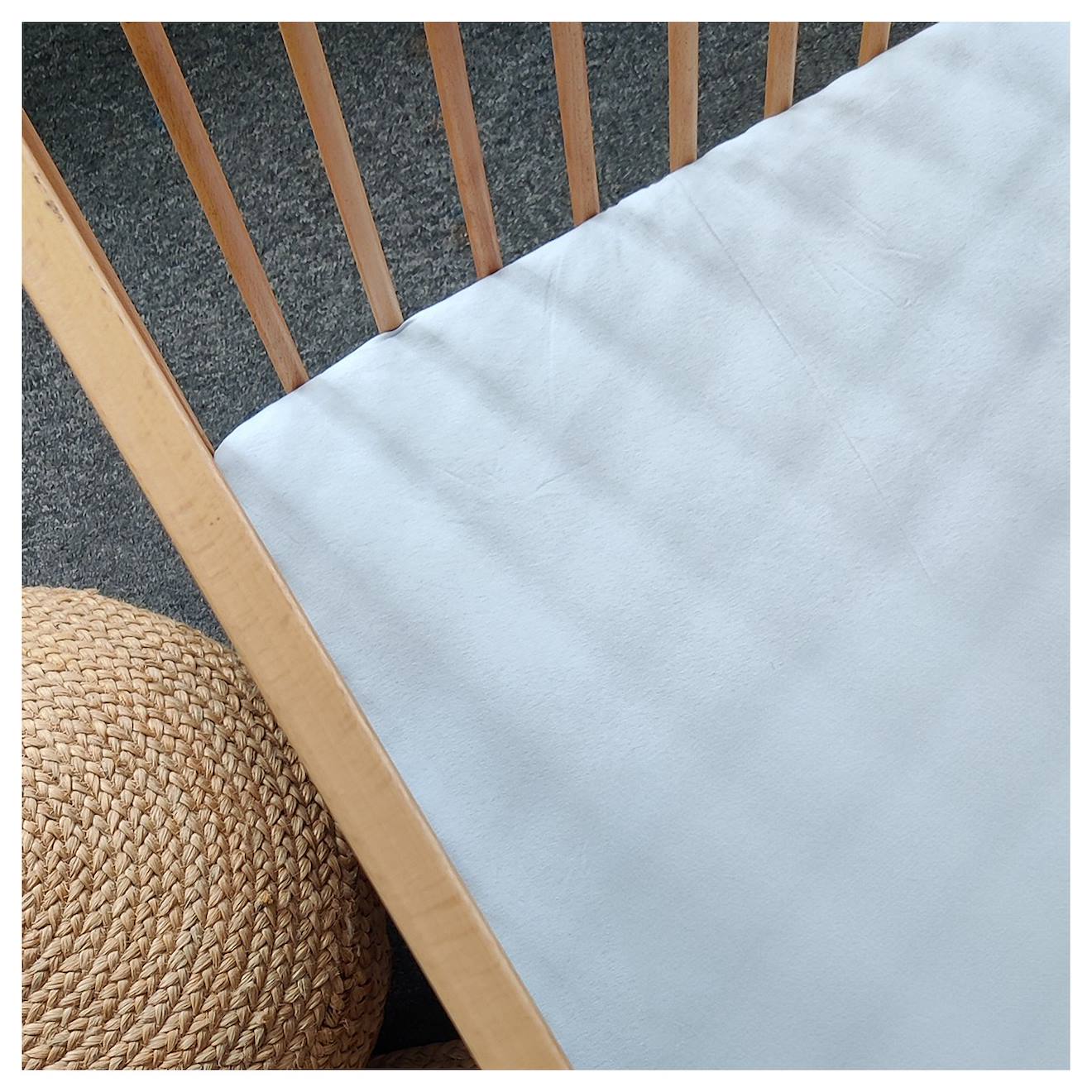 Drap Housse Bébé En Coton Bleu