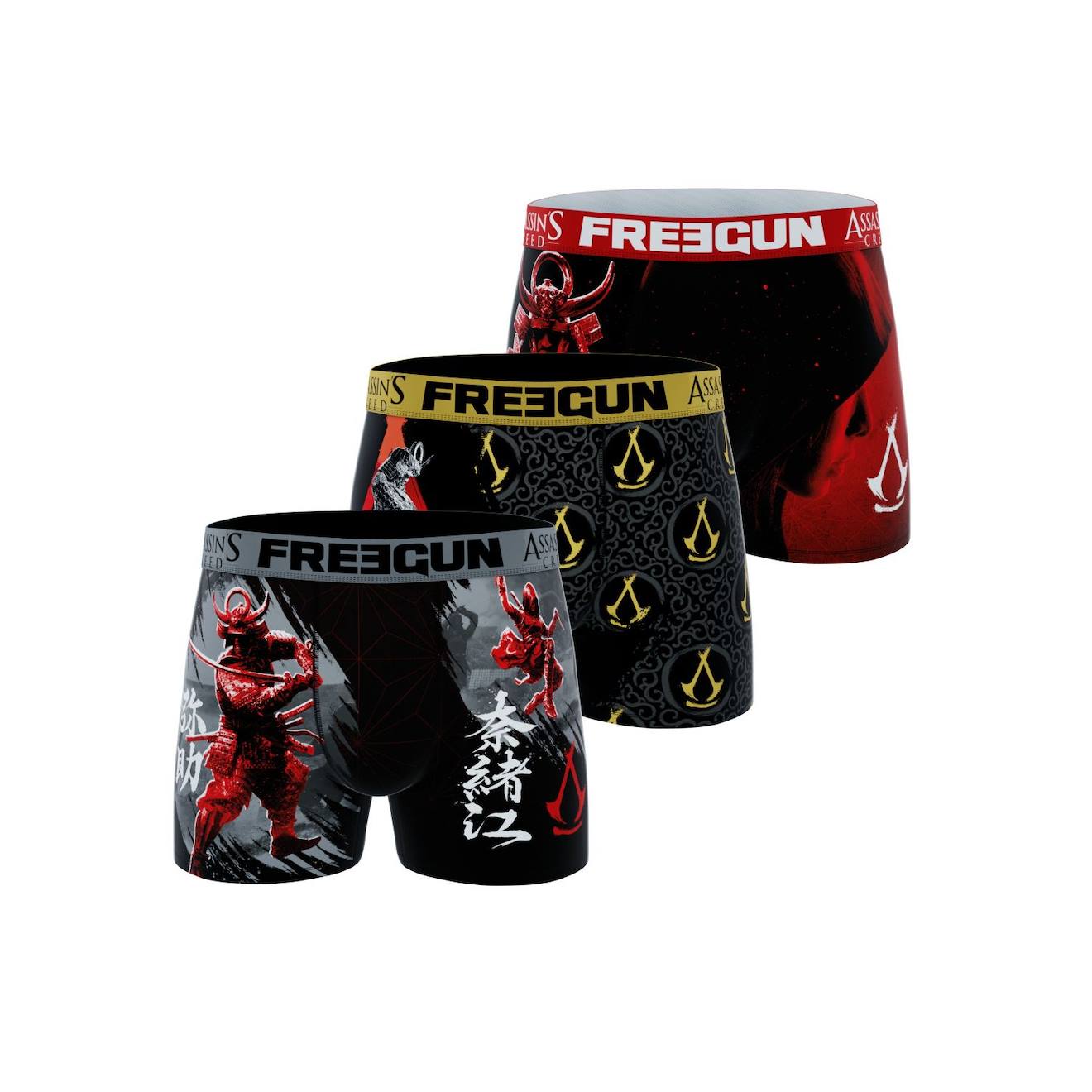 Lot De 3 Boxers Assassin's Creed Noir/rouge/or