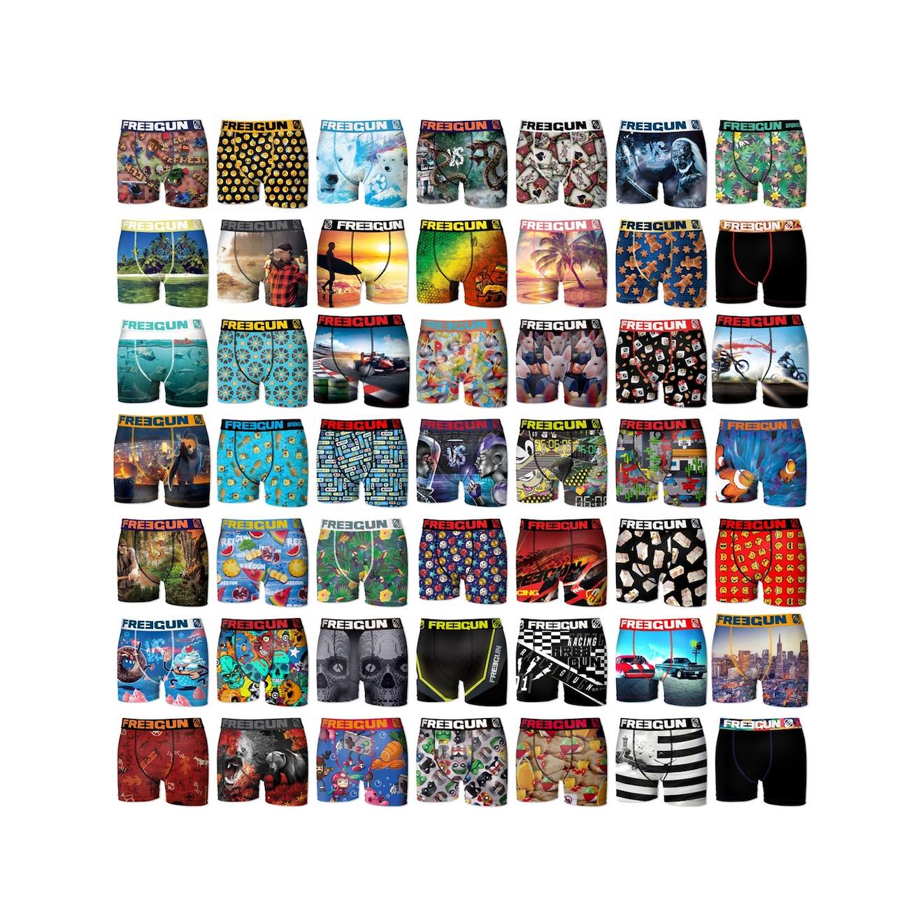 Pack Surprise De 5 Boxers Microfibre Multi-couleurs