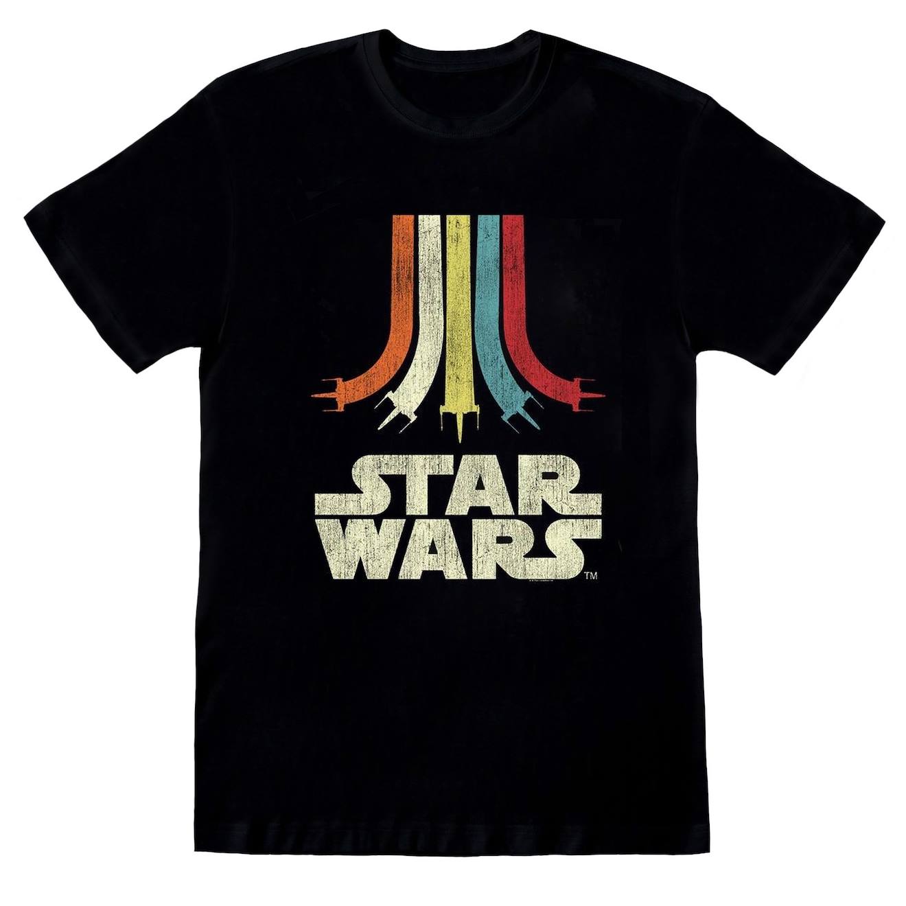 T-shirt En Coton Peigné De Qualité Supérieure Star Wars Noir