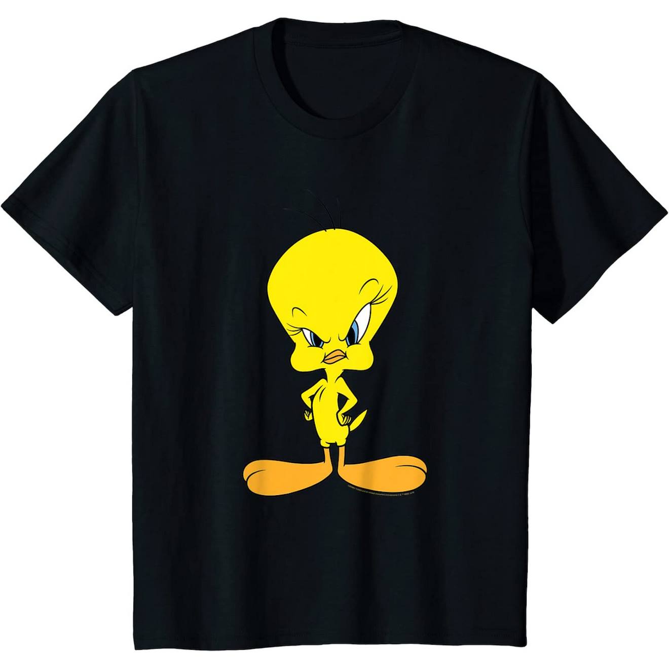 T-shirt En Coton Peigné De Qualité Supérieure Looney Tunes Angry Noir