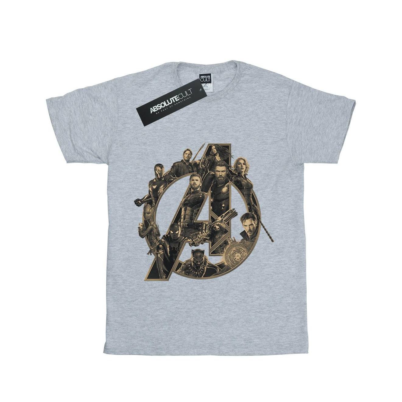 T-shirt Avengers Infinity War En Coton Peigné De Qualité Supérieure Avengers Infinity War Marvel Gris Chiné