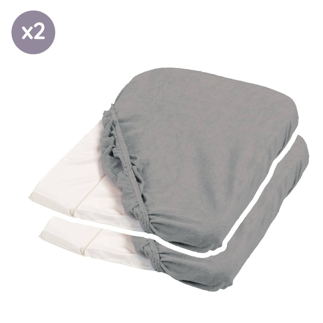 Lot De 2 Housses De Matelas À Langer Gris Foncé (Tineo) - Image 2