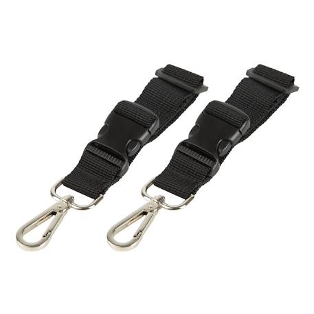 Tineo - Lot De 2 Attaches Poussette Universelles Pour Sac À Langer Noir